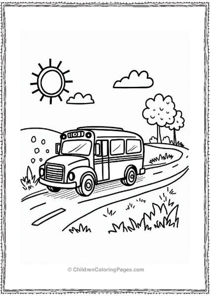 Sunny School Bus Adventure Free PDF Printable