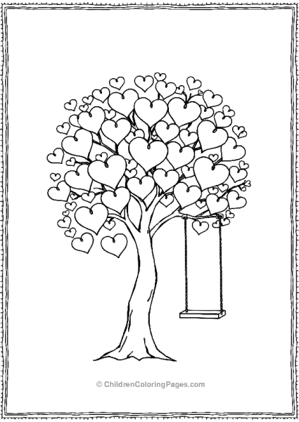 Swing Attached With A Tree Free PDF Printable