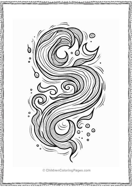 Swirling Abstract Tattoo Design Free PDF Printable