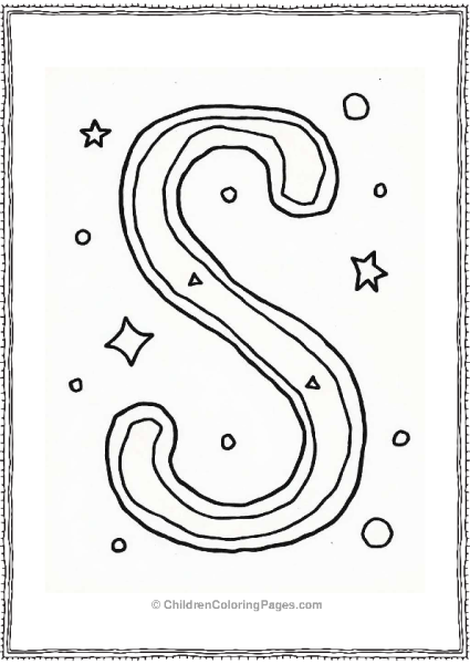 Swirling Letter S Design Free PDF Printable