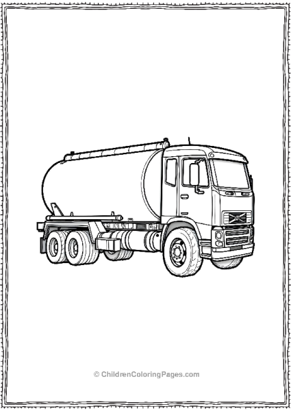 Tanker Truck Free PDF Printable