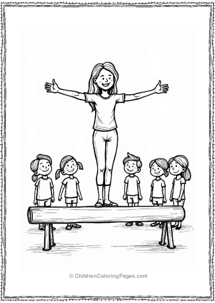 Teacher Balancing On A Beam Free PDF Printable