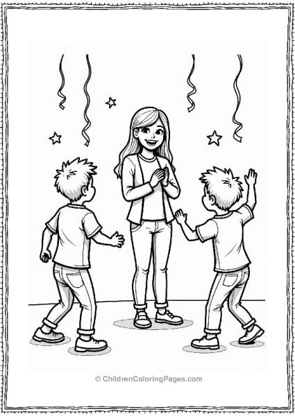 Teacher Celebrating Students Dance Performance Free PDF Printable