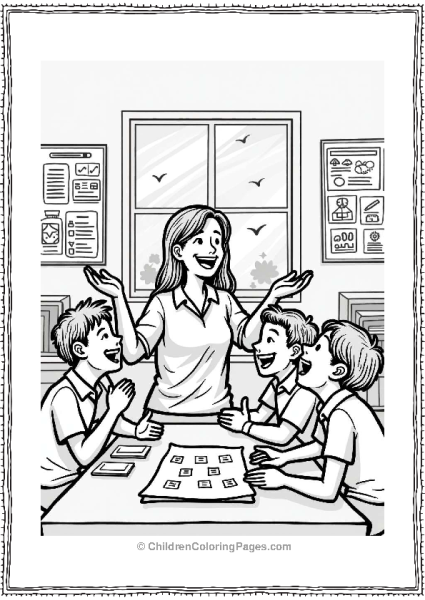 Teacher Playing Games With Students Free PDF Printable