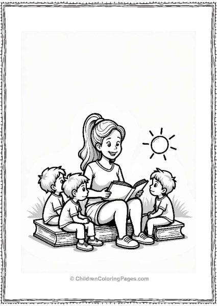 Teacher Reading To Kids Free PDF Printable