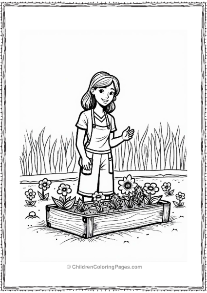 Teacher Setting Up A Community Garden Free PDF Printable