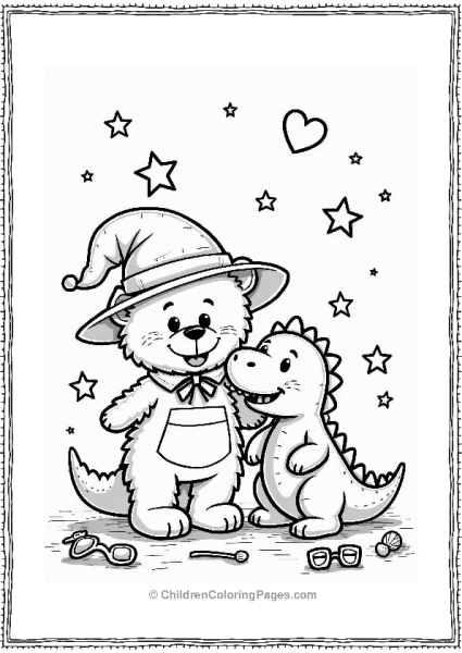 Teddy Bear And Dinosaur Dress Up Fun Free PDF Printable