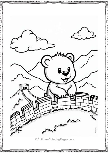 Teddy Bear At The Great Wall Free PDF Printable