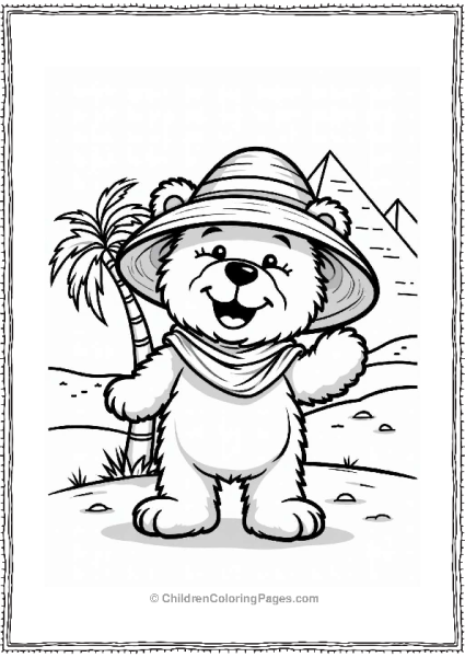 Teddy Bear At The Pyramids Free PDF Printable