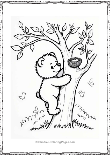 Teddy Bear Climbing A Tree Free PDF Printable