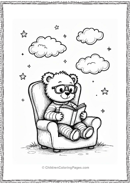 Teddy Bear In A Cozy Armchair Free PDF Printable