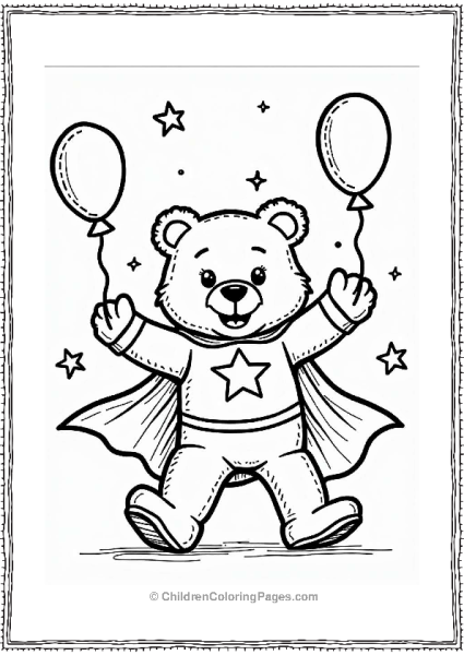 Teddy Bear In A Parade Free PDF Printable