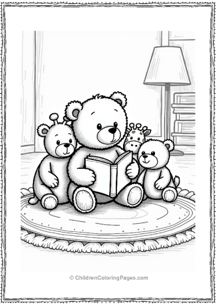 Teddy Bear Reading To Stuffed Animals Free PDF Printable