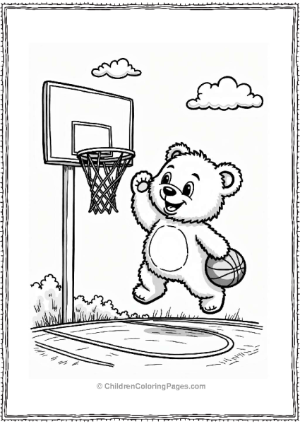 Teddy Bear Shooting Hoops Free PDF Printable