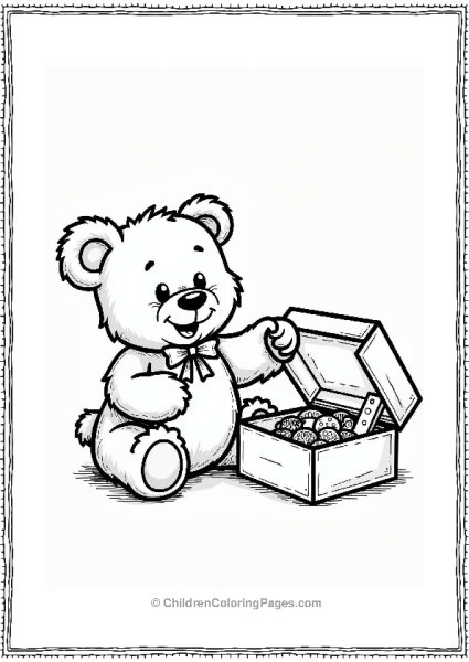 Teddy Bear With Craft Box Free PDF Printable