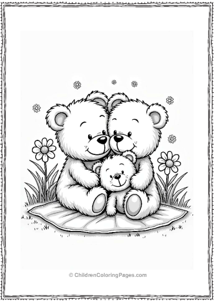 Teddy Bears Cuddling With A Child Free PDF Printable