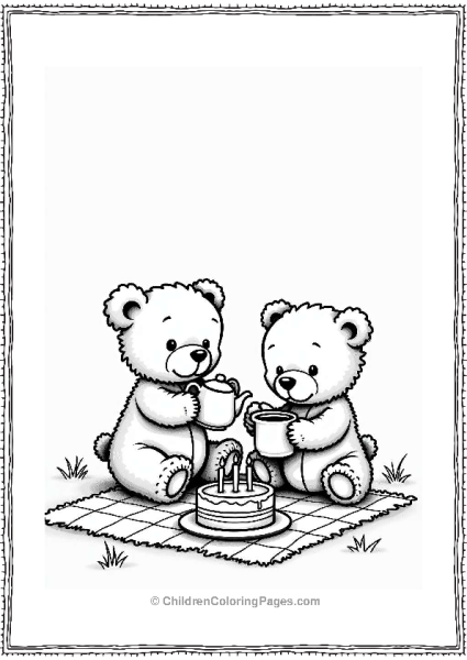 Teddy Bears Having A Picnic Free PDF Printable