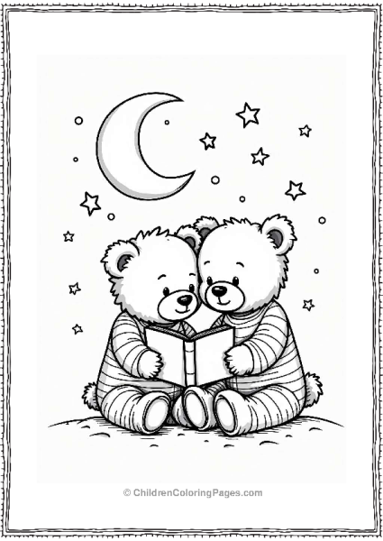 Teddy Bears Sharing A Bedtime Story Free PDF Printable