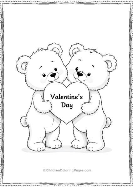 Teddybears With Hearts Free PDF Printable