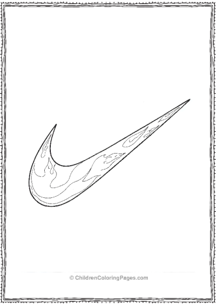 The Classic Nike Swoosh With Flame Patterns Free PDF Printable