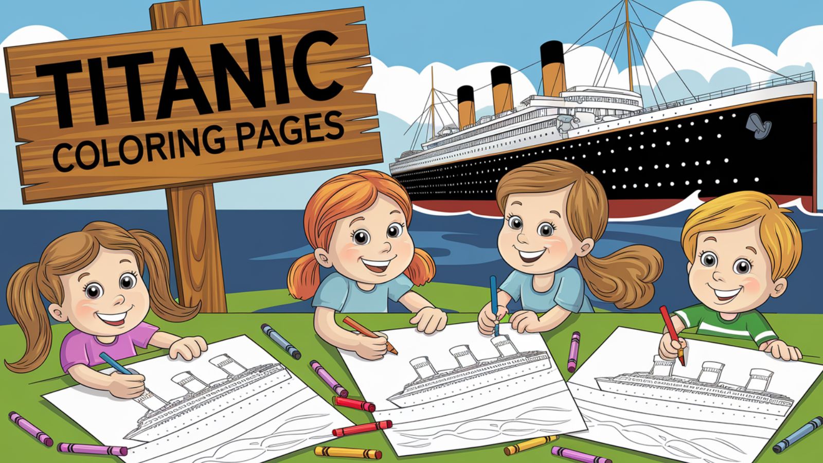 Titanic Coloring Pages – Free PDF Printables 🚢🖌️