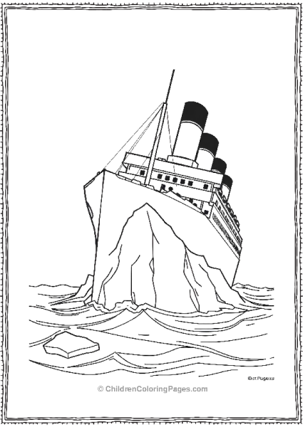 Titanic Hitting Iceberg Free PDF Printable