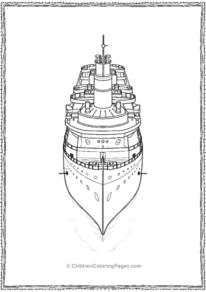 Titanic Top Down View Free PDF Printable