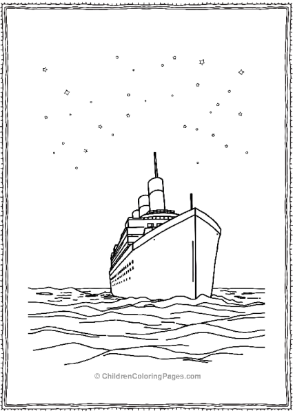 Titanic Under Starry Sky Free PDF Printable