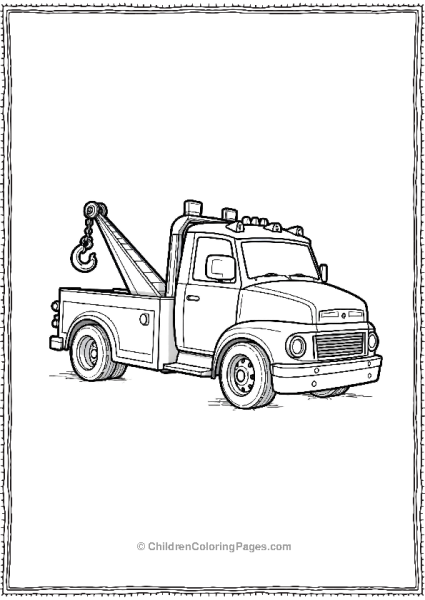 Tow Truck Free PDF Printable