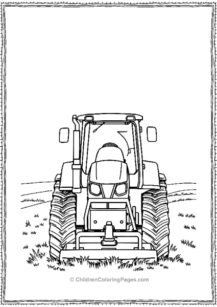 Tractor Cutting Grass Free PDF Printable