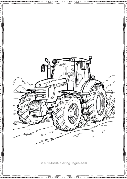 Tractor Driving Through A Muddy Field Free PDF Printable