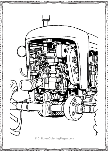 Tractor Engine Detailed Free PDF Printable