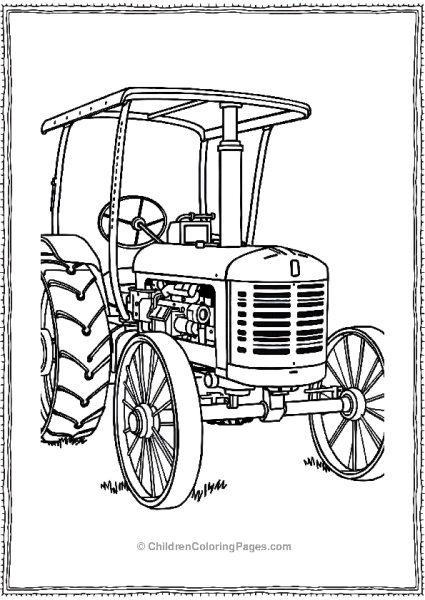 Tractor From Early 1900s Free PDF Printable