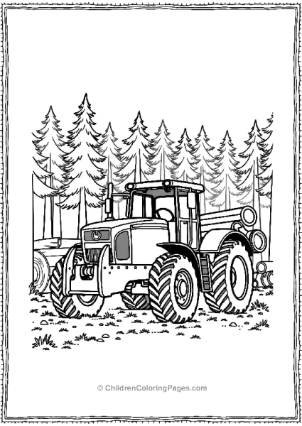 Tractor Moving Large Logs Free PDF Printable