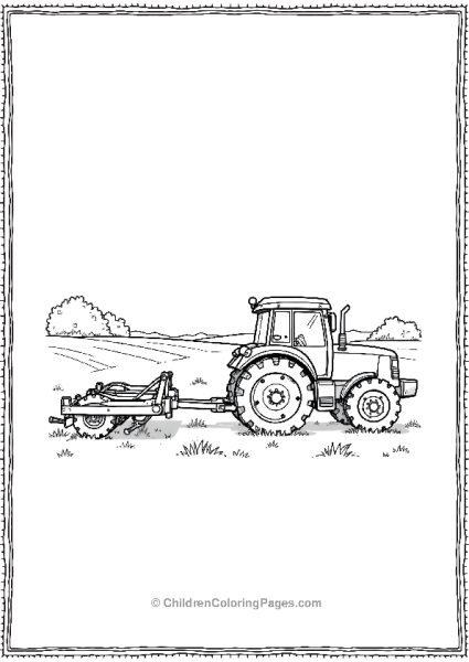 Tractor Pulling A Broken Plow Free PDF Printable