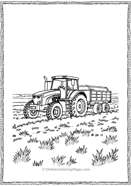 Tractor Pulling A Brokendown Farm Truck Free PDF Printable