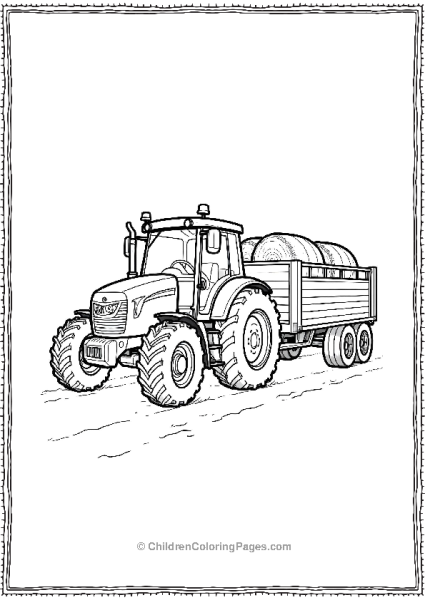 Tractor Pulling Heacy Trailer Free PDF Printable