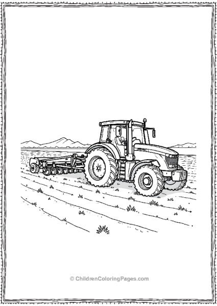 Tractor Pulling Heavy Plow Free PDF Printable