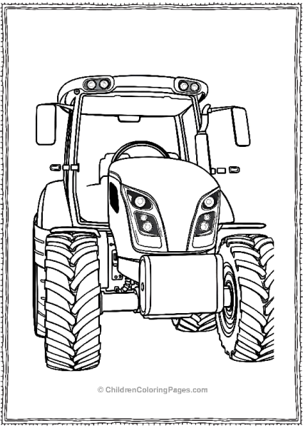 Tractor Side View Free PDF Printable