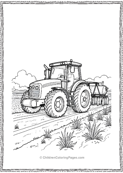 Tractor Spraying Water Free PDF Printable