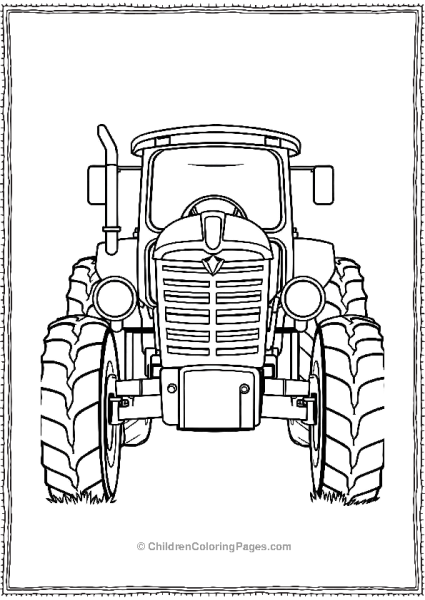 Tractor With Big Headlights Free PDF Printable