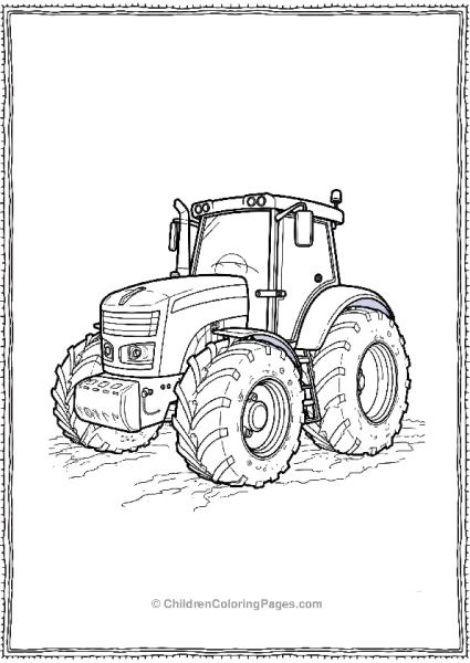 Tractor With Extra Wide Tires Free PDF Printable