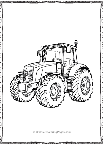 Tractor With Large Rugged Tyres Free PDF Printable