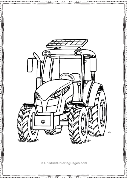 Tractor With Solar Panels Free PDF Printable