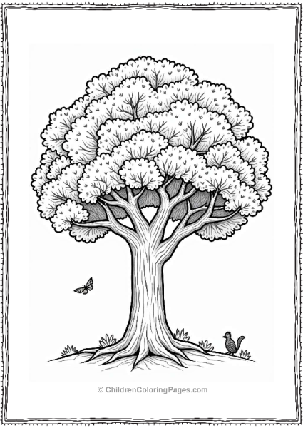 Tree Canopy With Animals Free PDF Printable