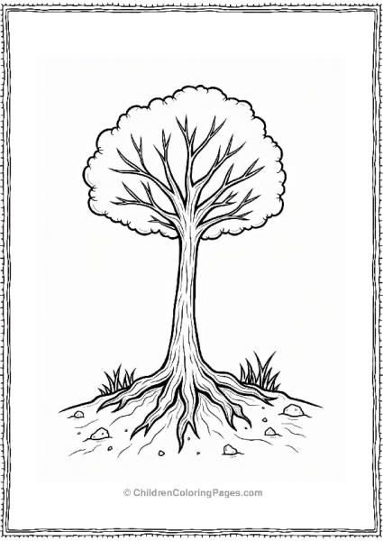 Tree Root Emerging From Soil Free PDF Printable