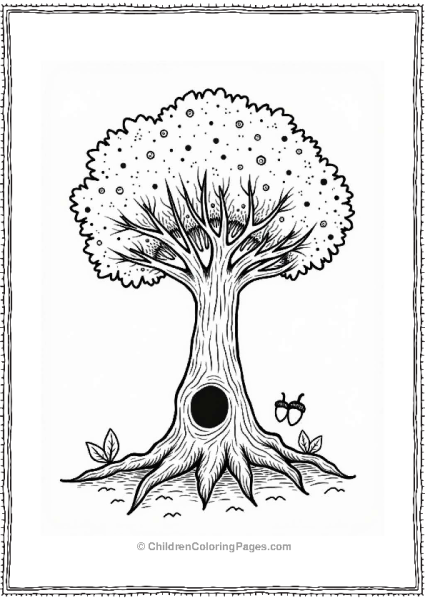 Tree Root With Animal Burrow Free PDF Printable