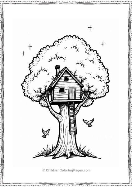 Treehouse Among The Branches Free PDF Printable