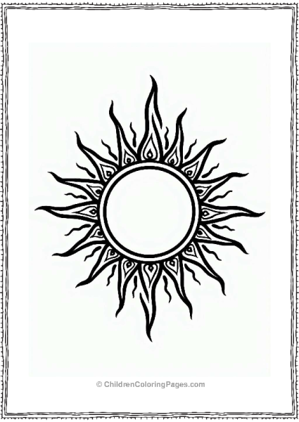 Tribal Sun Tattoo Design Free PDF Printable