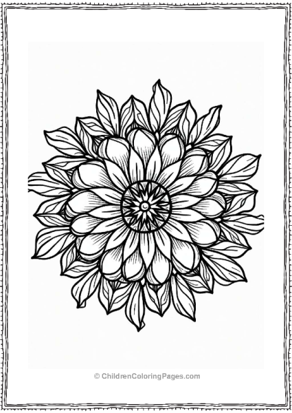 Trippy Theme Floral Mandala Coloring Page Free PDF Printable